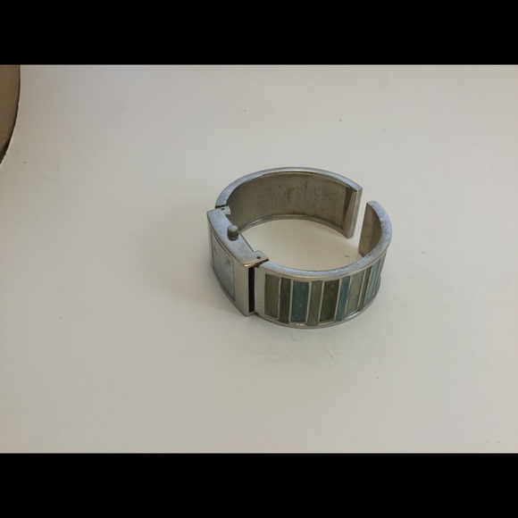 Quartz Wristwatch With Multi Colored Stone Band - Picture 2 of 5